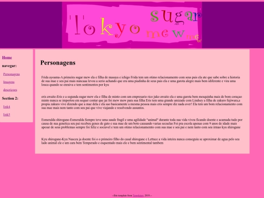 Personagens screenshot