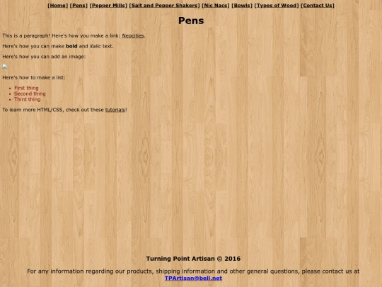 Pens screenshot
