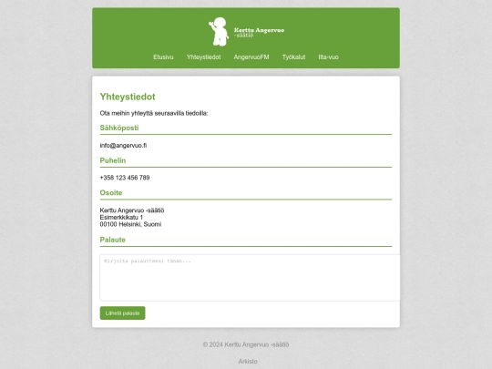 yhteystiedot screenshot