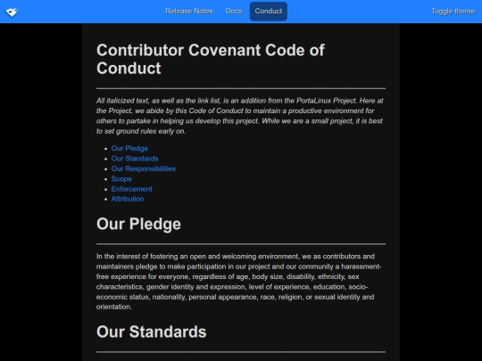 portalinux/conduct screenshot