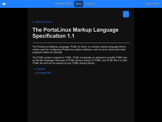 portalinux/docs/plml screenshot