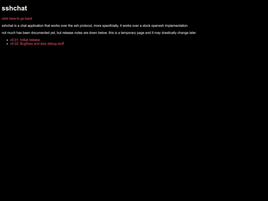 sshchat/releases screenshot