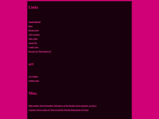 links screenshot