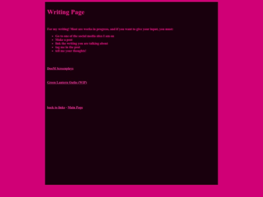 writing screenshot