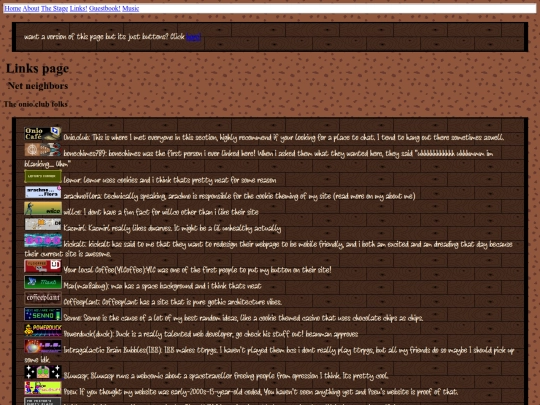 links screenshot