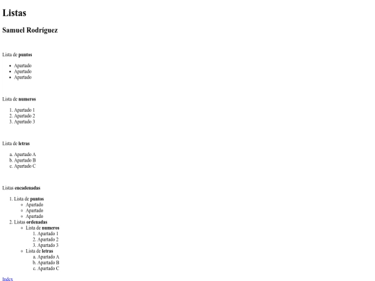 p1/listas screenshot