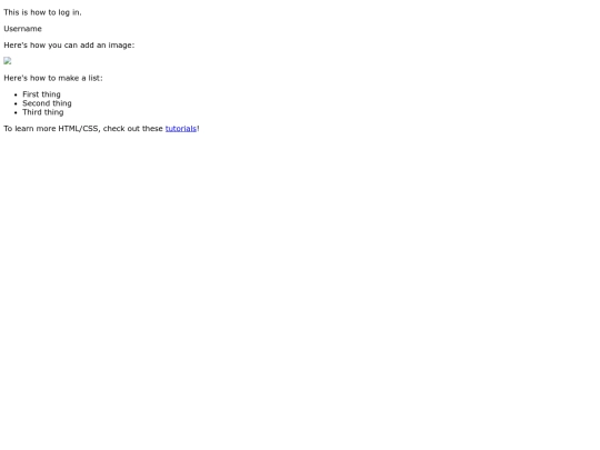 login screenshot