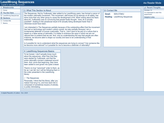category/sequences screenshot