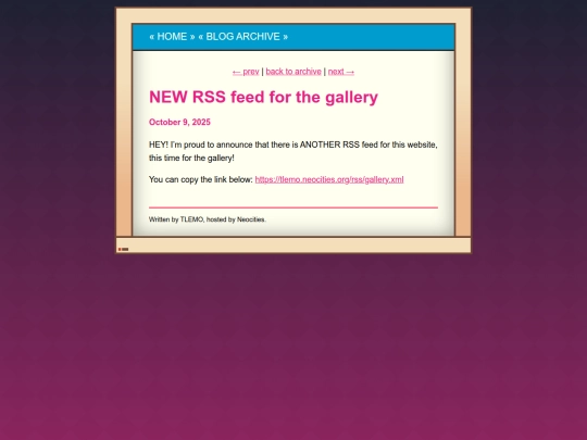 blog/NEW RSS feed for the gallery screenshot