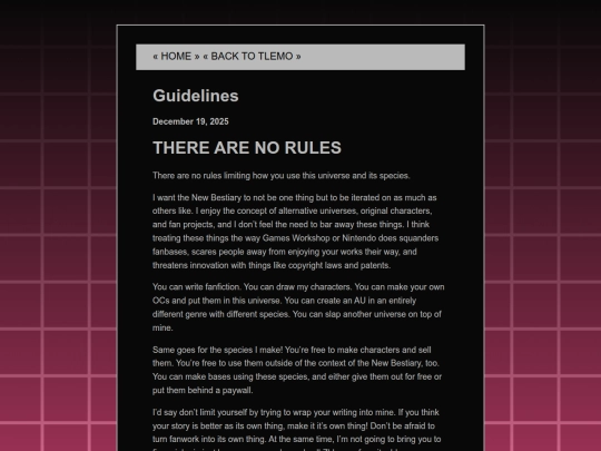 new_bestiary/Guidelines screenshot