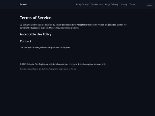 terms screenshot