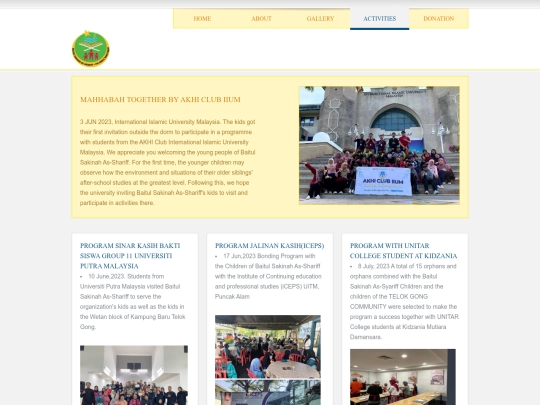 activities screenshot