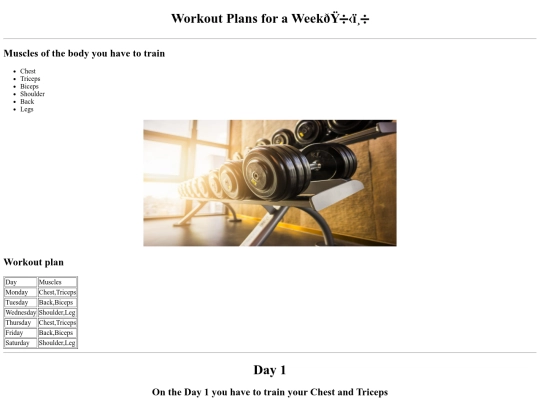 gym/workout screenshot