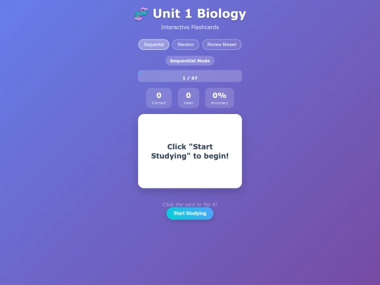 BiologyUnit1Flashcards screenshot