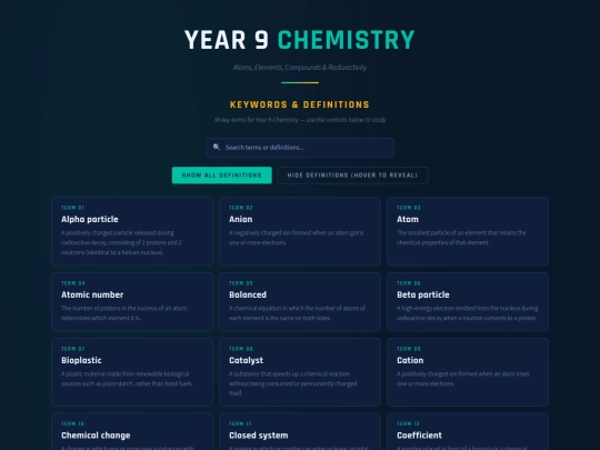 ChemistryKeywords screenshot