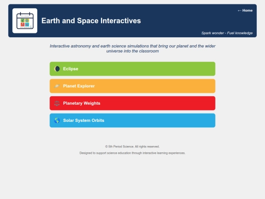 EarthandSpaceInteractives screenshot