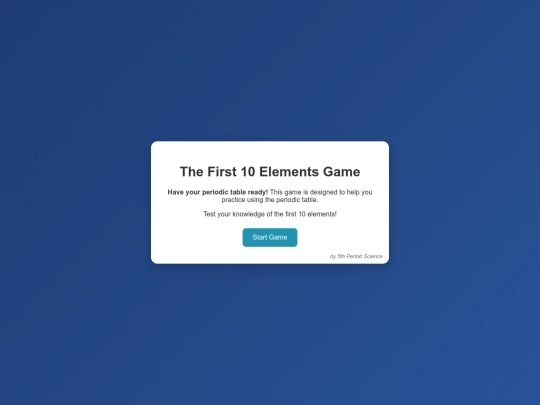 First10elements screenshot