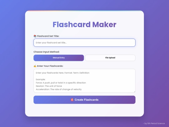 Flashcard screenshot