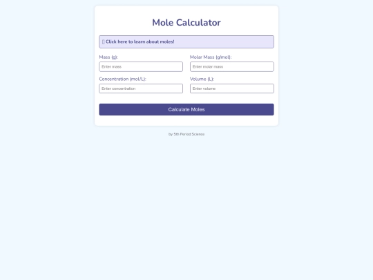 Molecalculator screenshot