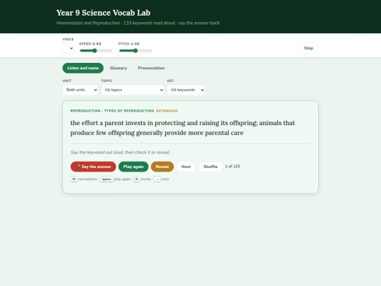 Year9Vocab.lab screenshot