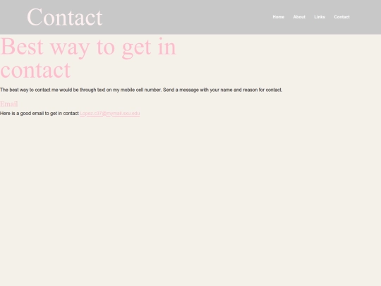 pages/contact screenshot