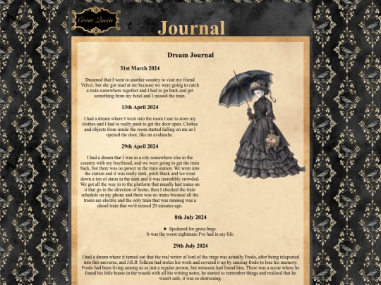 journal/dreams screenshot