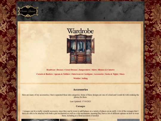 wardrobe/accessories screenshot