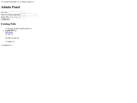 admin screenshot