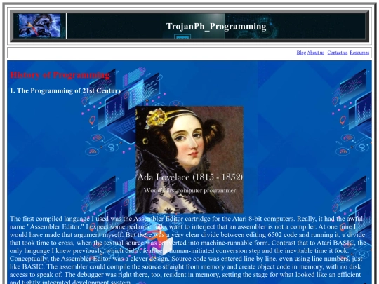 blog screenshot