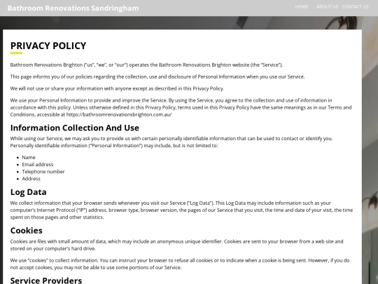 privacy-policy screenshot
