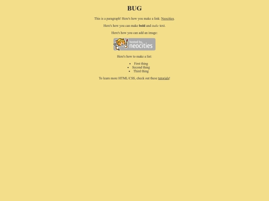 bug screenshot