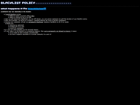 comms/blacklist screenshot