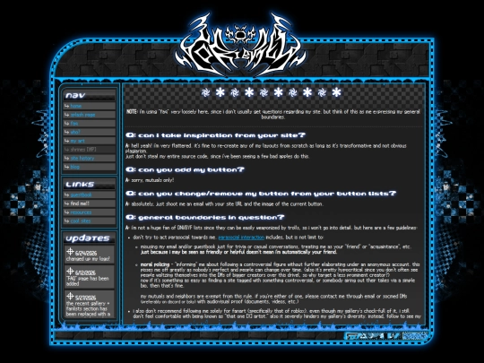 faq screenshot