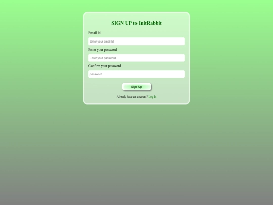 project/signup screenshot