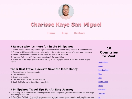 blog screenshot