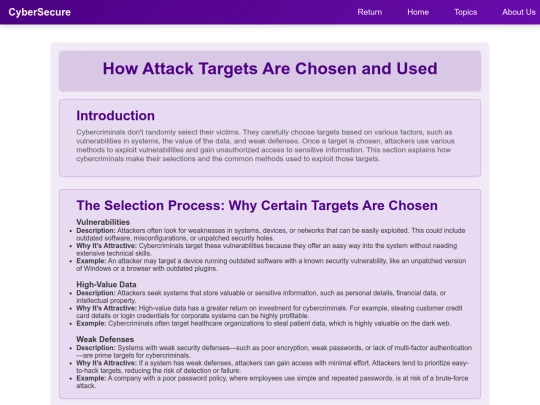CyberSecure/attacktargetModule/attcktopic2 screenshot
