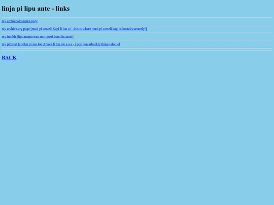 links screenshot