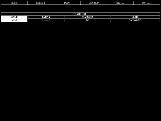 gamelist screenshot