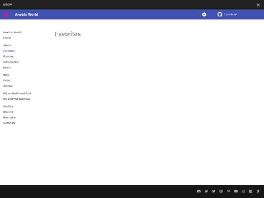 about/favorites screenshot