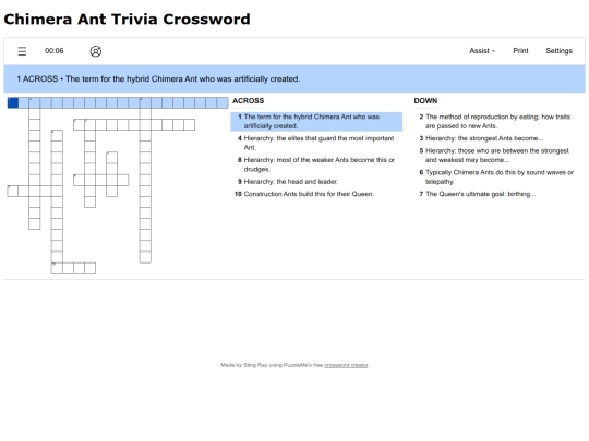 chimera-ant-trivia screenshot