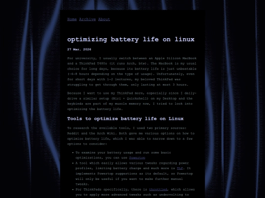 posts/2026-03-27-optimizing-battery-life-on-linux screenshot