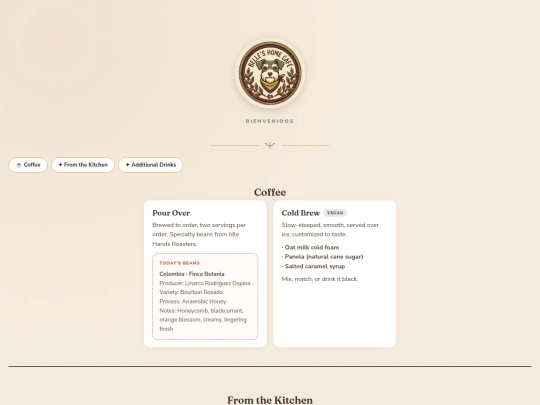 belles-cafe-menu screenshot