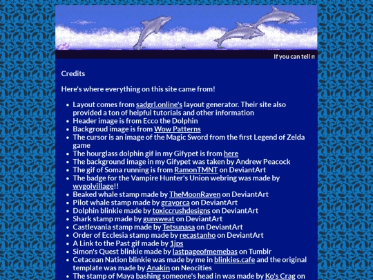 Credit screenshot