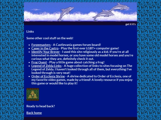 Links screenshot