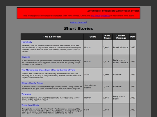 writing screenshot