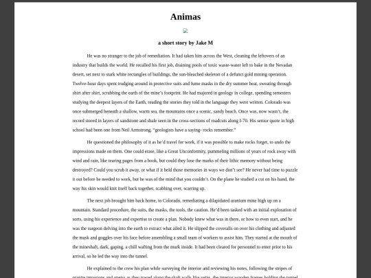 writing/animas screenshot