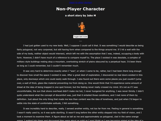 writing/nonplayercharacter screenshot