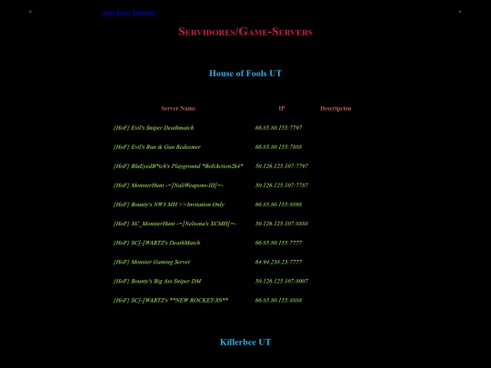 servidores screenshot