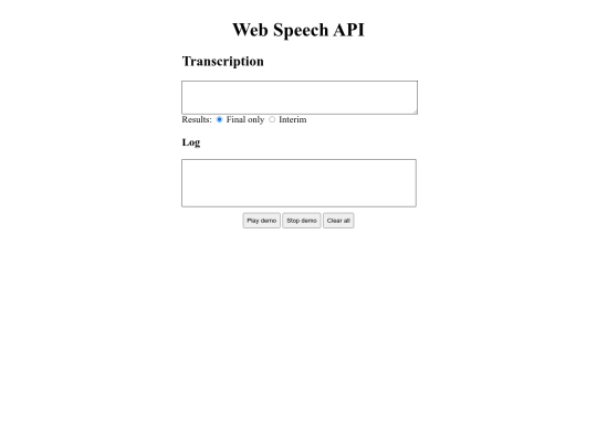 speechRecognition screenshot