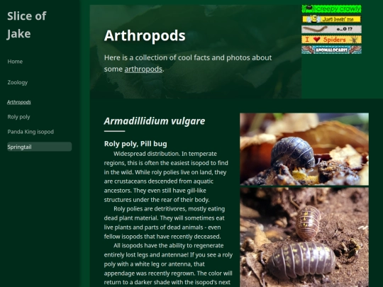 zoology/arthropods screenshot